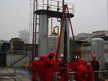 儲氣井檢測儀下井圖片