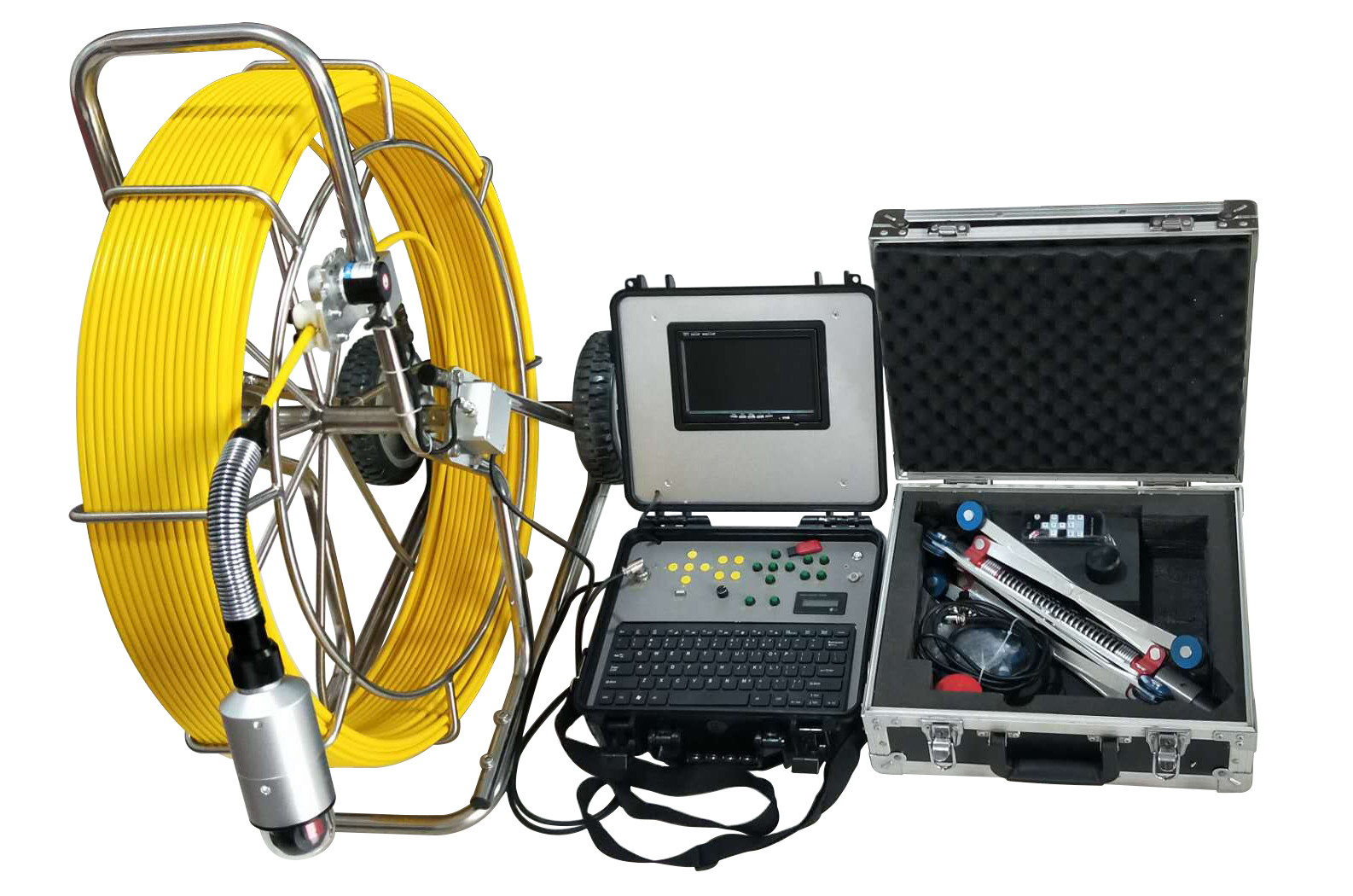 我公司新開發(fā)的360度旋轉(zhuǎn)推桿管道內(nèi)窺鏡